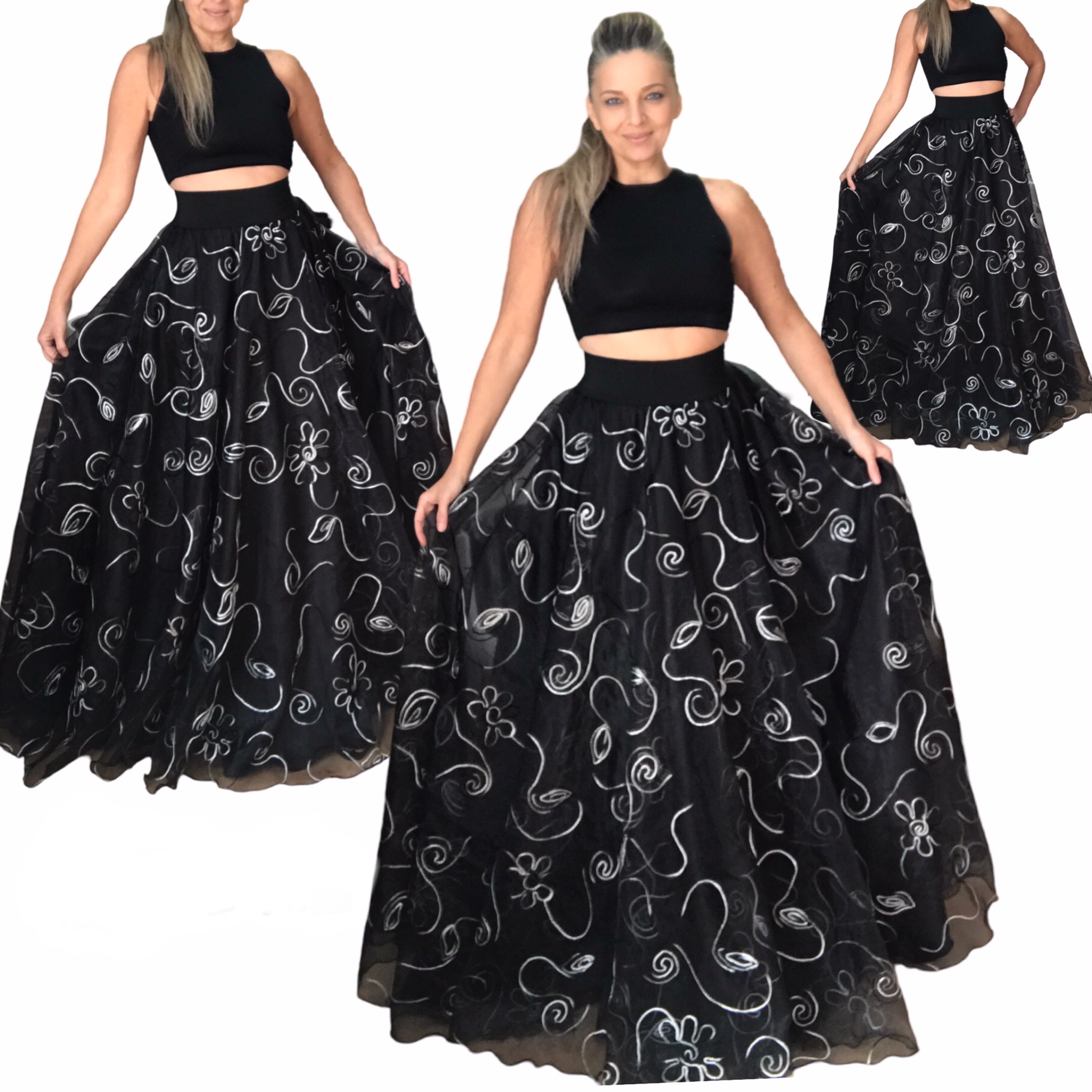 Dlouhá společenská sukně BOROS SK-L-BW05